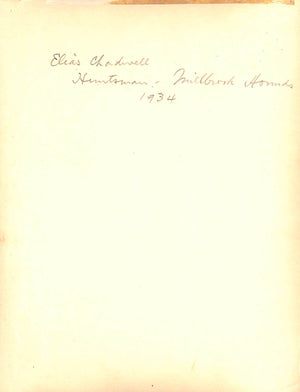 Elias Chadwell Huntsman- Millbrook Hounds 1934
