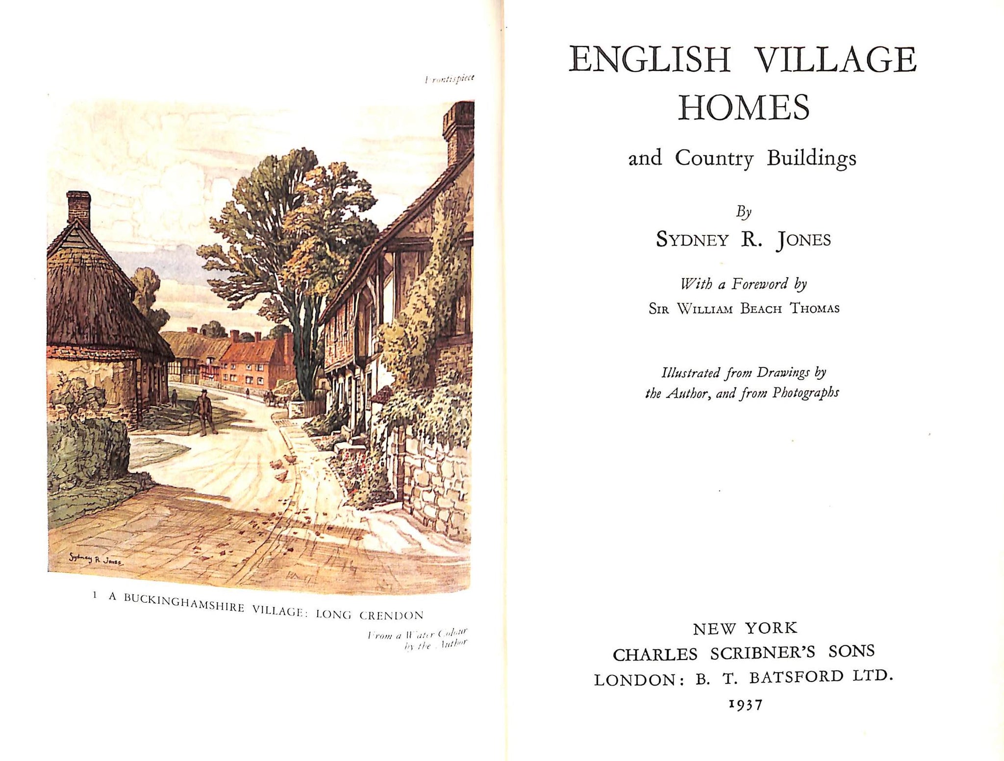 "English Village Homes" 1937 JONES, Sydney R.
