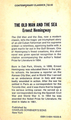 "The Old Man And The Sea" 1952 HEMINGWAY, Ernest (SOLD)
