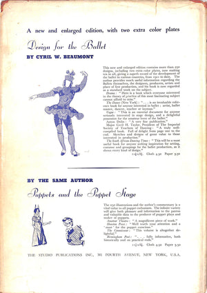 "Five Centuries Of Ballet Design" 1939 BEAUMONT, Cyril