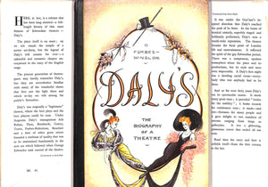 "Daly's: The Biography Of A Theatre" 1944 FORBES-WINSLOW, D.