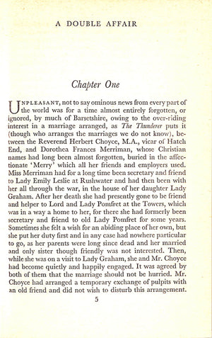 "A Double Affair" 1957 THIRKELL, Angela