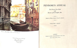 "Penrose's Annual The Process Year Book: Volume XXXV" 1933 GAMBLE, William [edited by]