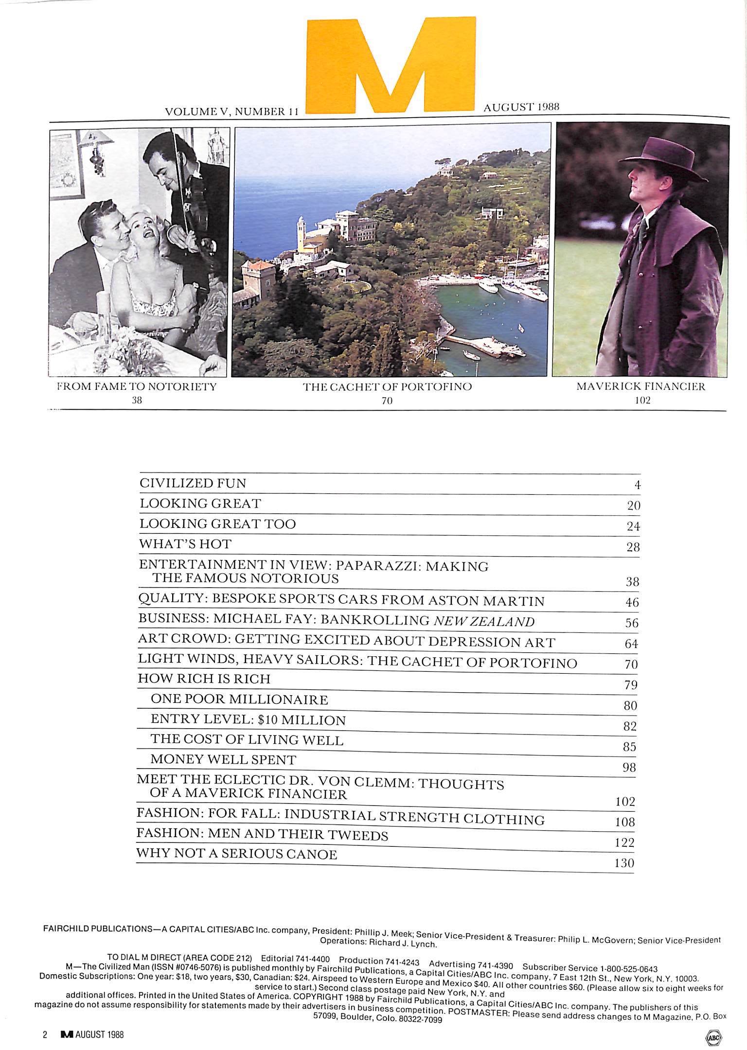 M The Civilized Man How Rich Is Rich August 1988