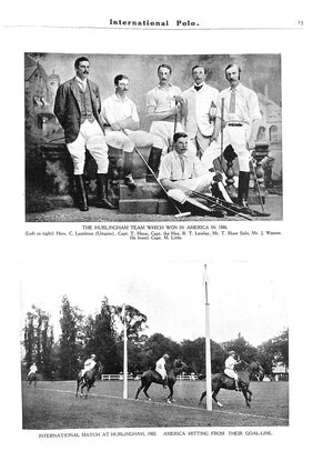 "International Polo England v America 1886-1920"