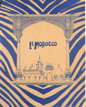"El Morocco" Menu w/ String Spine
