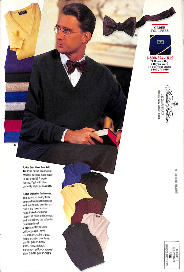 "Brooks Brothers Holidays" 1991 Catalog