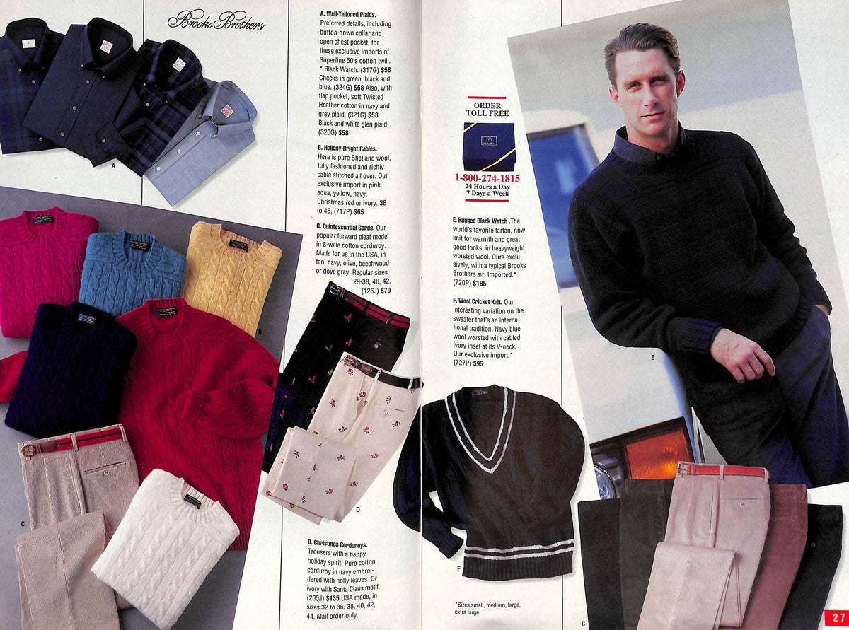 "Brooks Brothers Holidays" 1991 Catalog