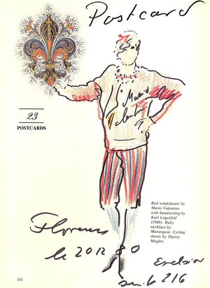 "Lagerfeld's Sketchbook: Karl Lagerfeld's Illustrated Fashion Journal Of Anna Piaggi" 1986 PIAGGI, Anna (SOLD)