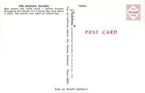 "Lyford Cay The Bahama Islands Postcard" (SOLD)
