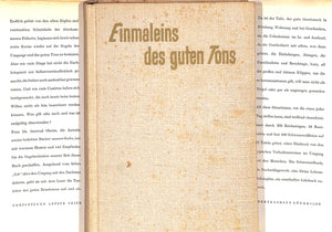 "1x1 Des Guten Tons" 1958 OHEIM, Gertrud