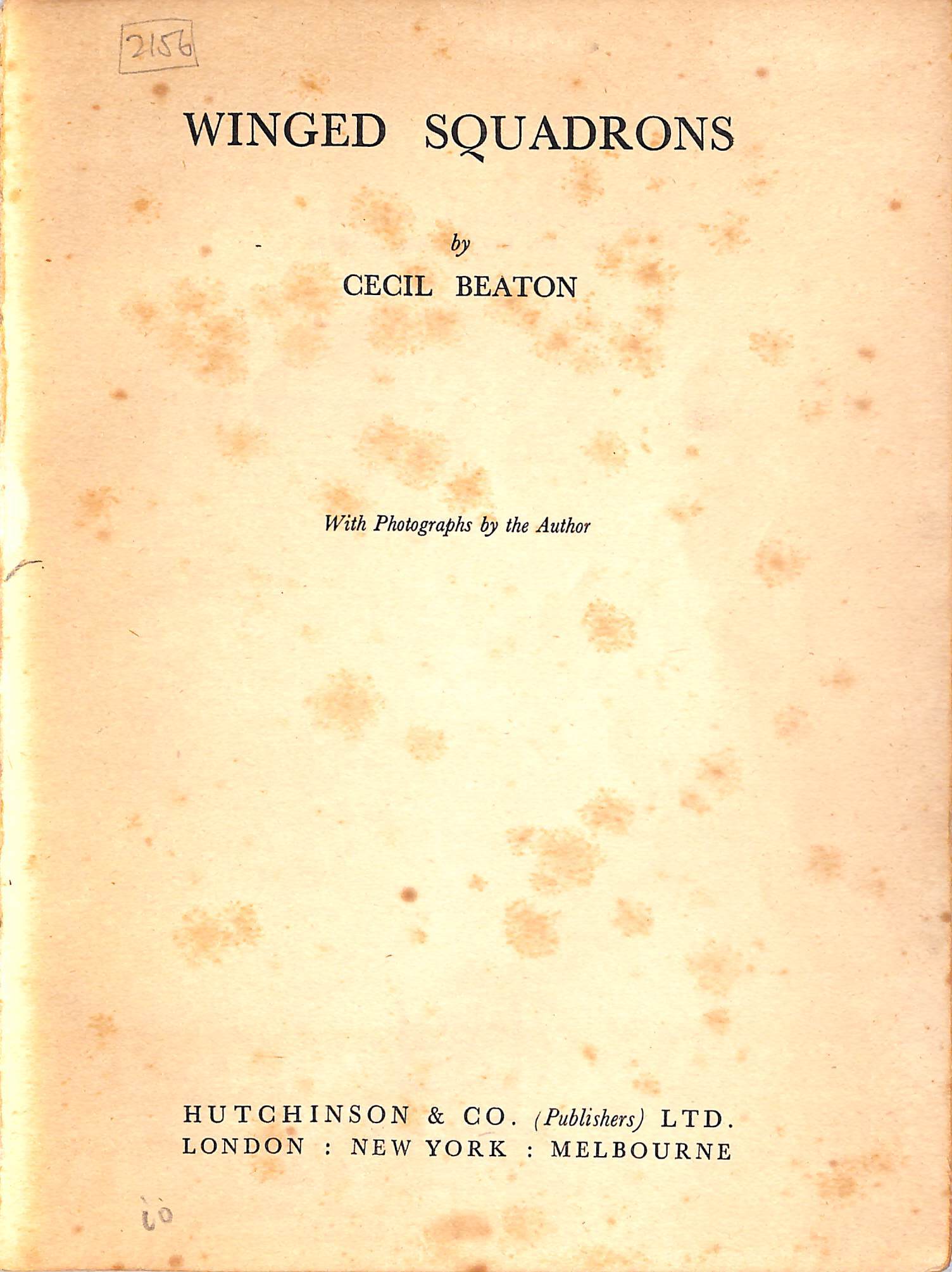"Winged Squadrons" 1942 BEATON, Cecil