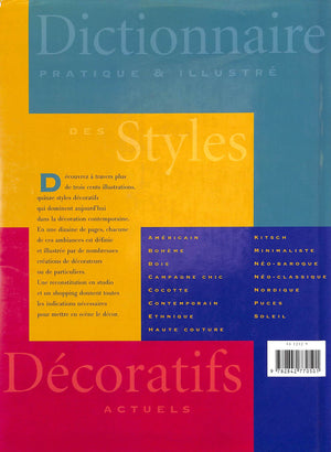 "Dictionnaire Pratique & Illustré Des Styles Décoratifs Actuels" 1997 BEAUFRE, Roland & DUPUICH, Dominique