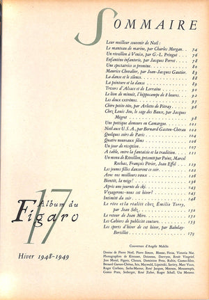 Album du Figaro: Numero de Noel La Mode Les Sports D'Hiver 1948-1949