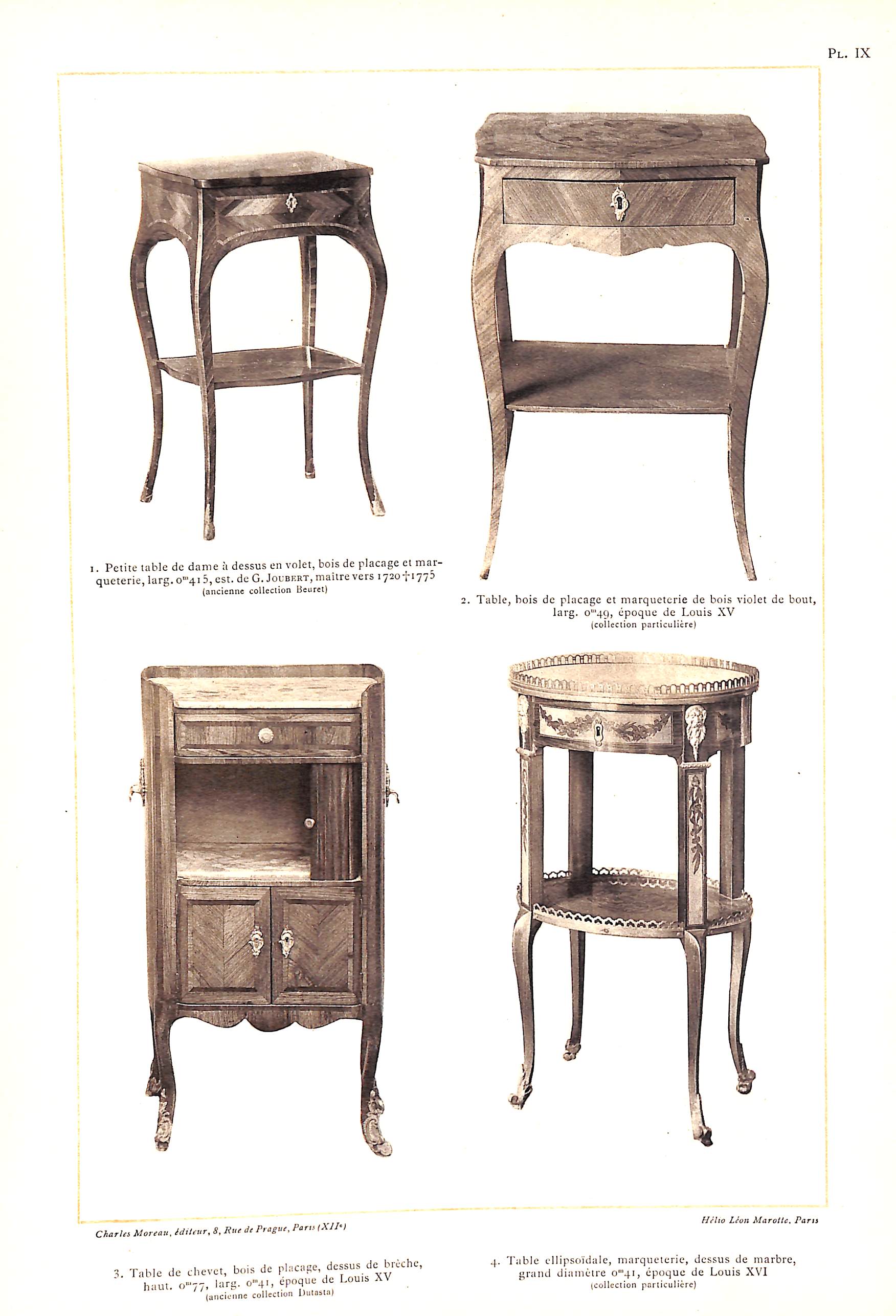 "Les Beaux Meubles Français Anciens - Les Petits Meubles" 1930 JANNEAU, Guillaume
