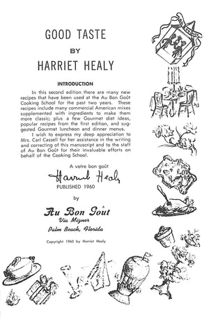 "Au Bon Gout Good Taste Volume No. II" 1960 HEALY. Harriet (SOLD)