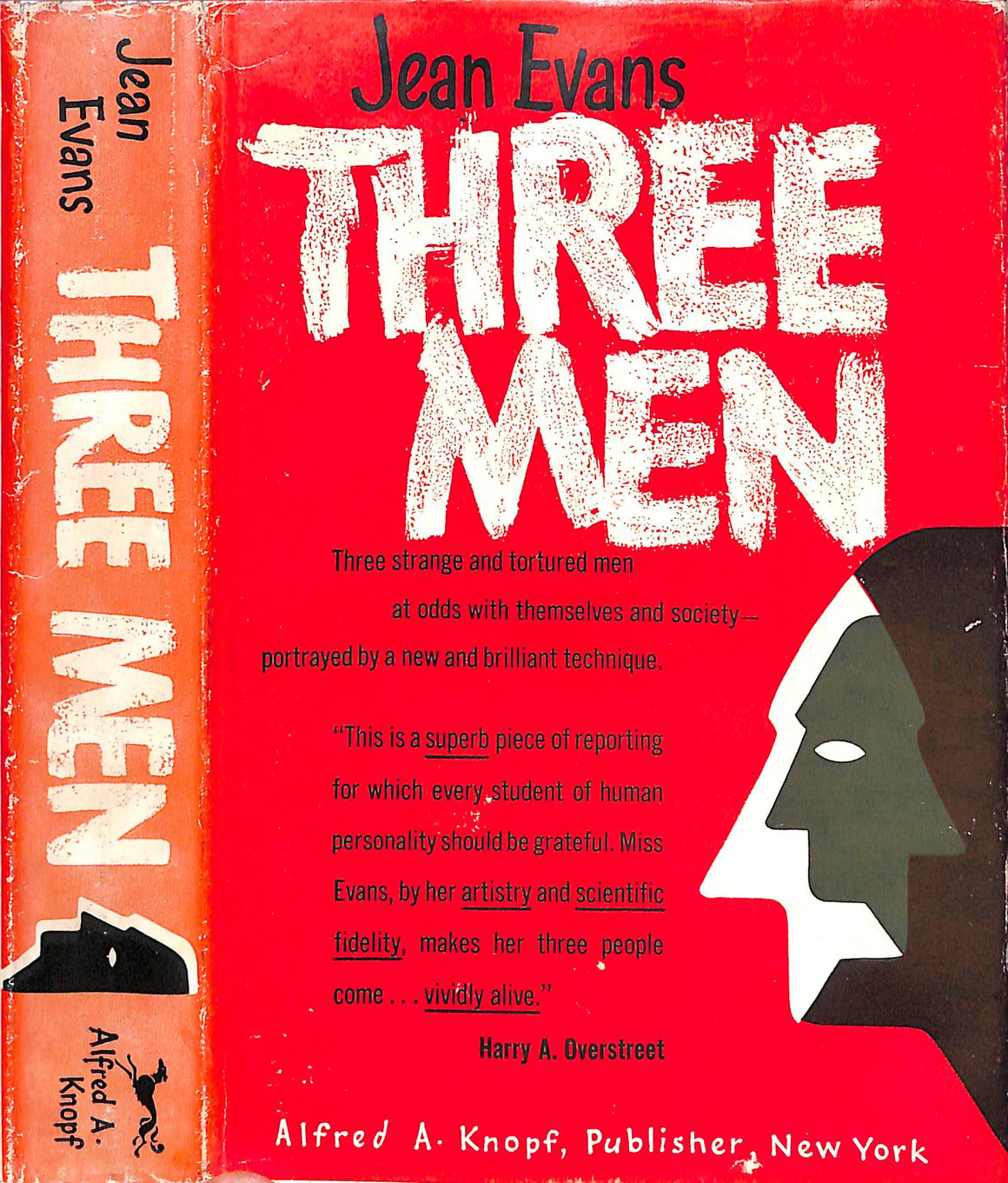 "Three Men An Experiment In The Biography Of Emotions" 1954 EVANS, Jean