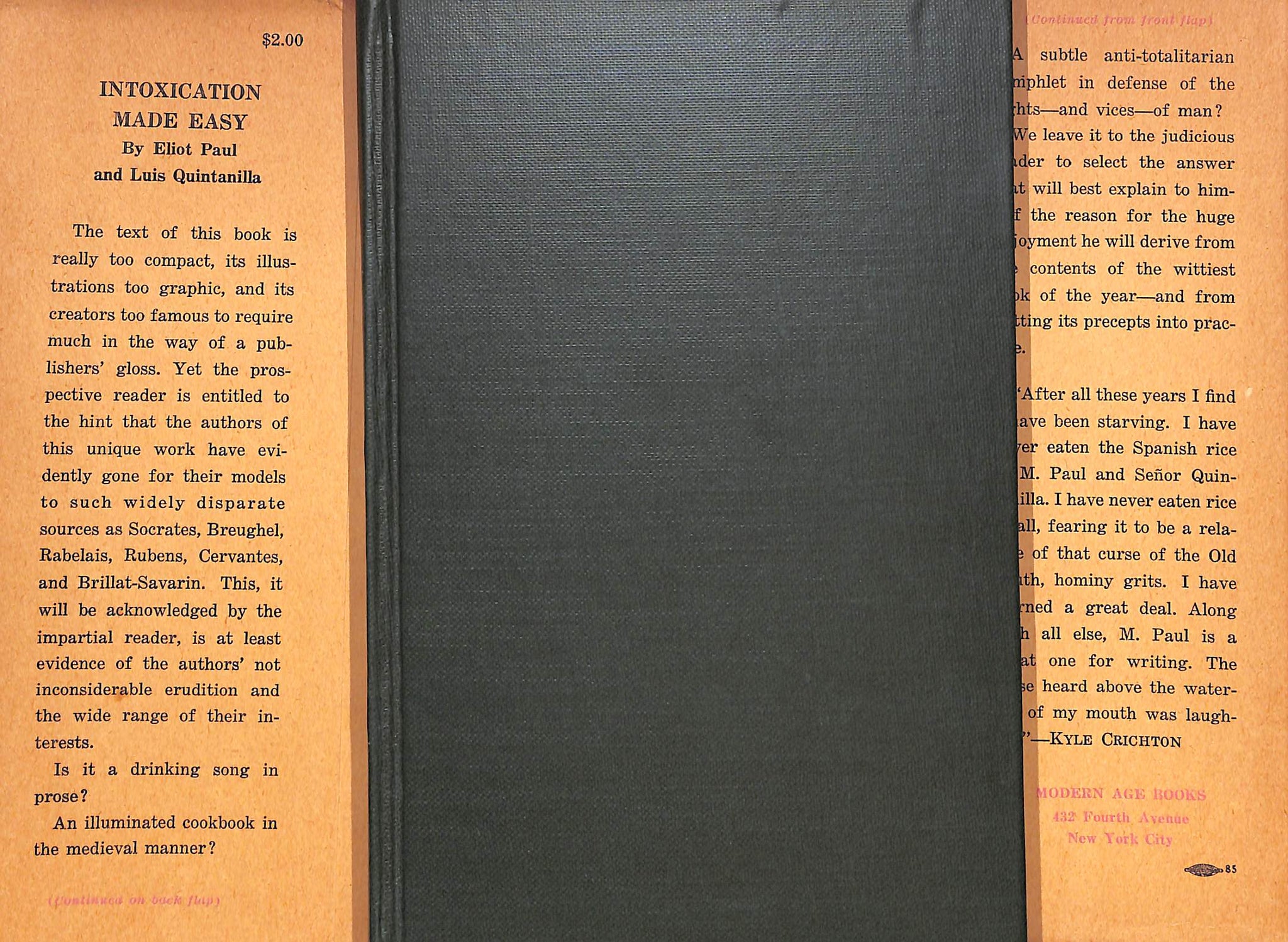 "Intoxication Made Easy" 1941 PAUL, Elliot and QUINTANILLA, Paul Luis