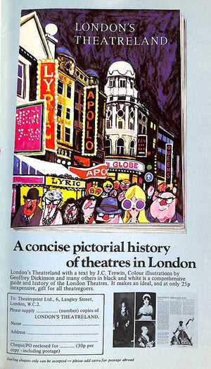 "Private Lives The Queen's Theatre Programme" 1972 COWARD, Noël