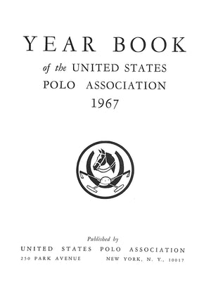 United States Polo Association 1967 Year Book