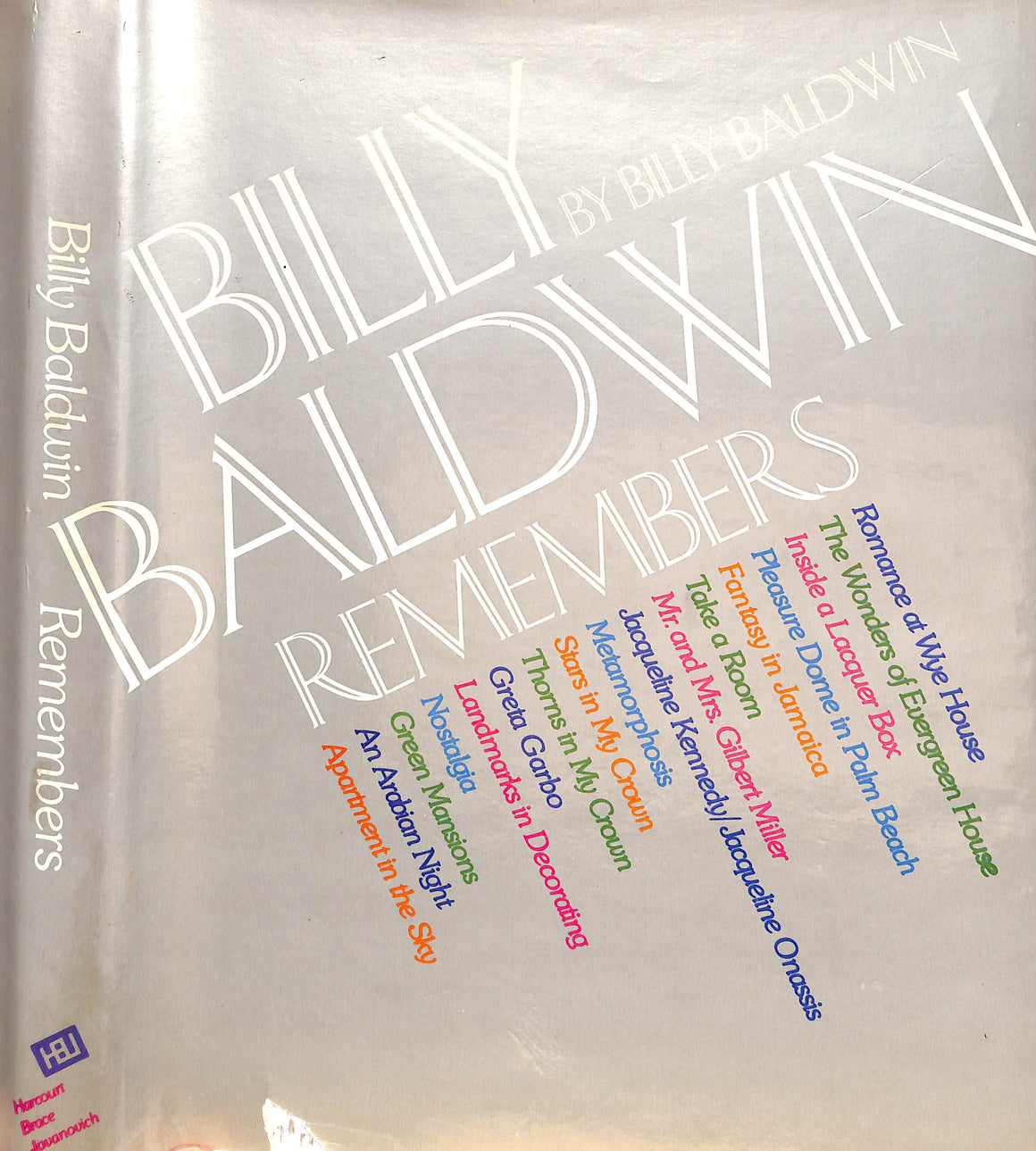 "Billy Baldwin Remembers" 1974 BALDWIN, Billy (SOLD)