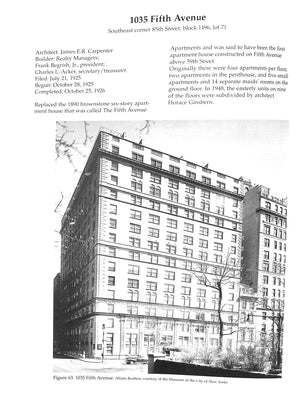 "The New York Apartment Houses Of Rosario Candela And James Carpenter" 2001 ALPERN, Andrew