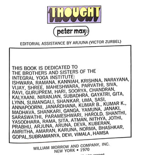 "Thought, With The Words Of Swami Sivananda, Himalayas" 1970 MAX, Peter