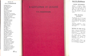 "A Gentleman Of Leisure" 1955 WODEHOUSE, P.G.