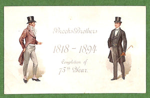 "Brooks Brothers 1818-1894 Completion Of 75th Year"