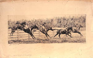 Paul Brown "Maryland Hunt Cup" 1st Trial Proof Drypoint Etching