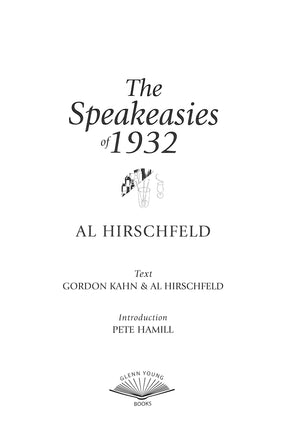 "The Speakeasies Of 1932" 2003 HIRSCHFELD, Al