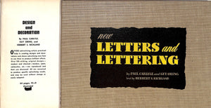 "Letters And Lettering" 1943 CARLYLE, Paul and ORING, Guy [designed by]