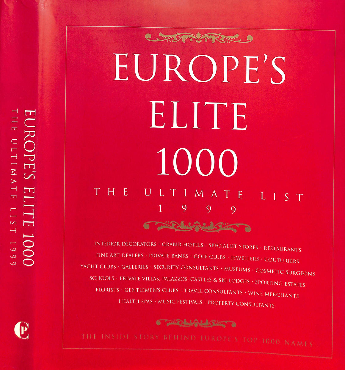 "Europe's Elite 1000 The Ultimate List" 1999 LANE, Sandra [edited by]