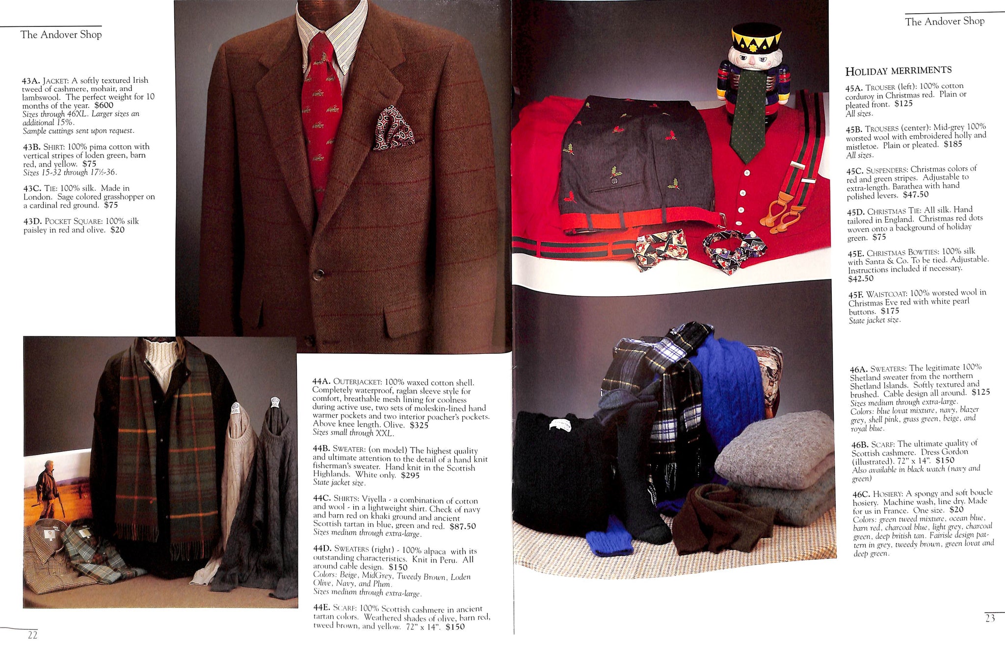 "The Andover Shop Traditional And Conservative Woolens 1999/ 2000" Catalog
