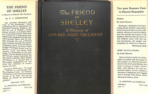 "The Friend Of Shelley: A Memoir Of Edward John Trelawny" 1930 Massingham, H. J.