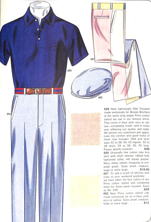 "Brooks Brothers Men's, Boys' and Women's Clothing And Furnishings Spring And Summer" 1979