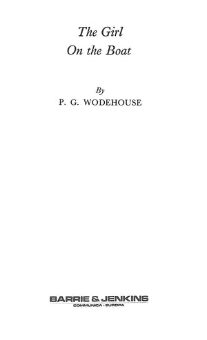 "The Girl On The Boat" 1978 WODEHOUSE, P.G.