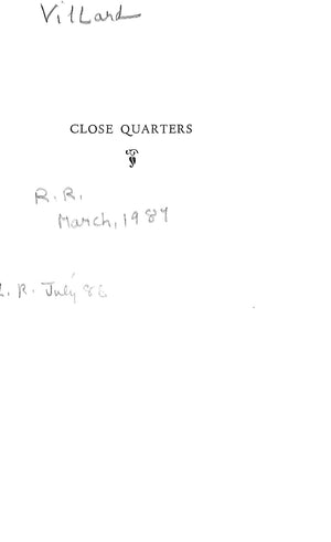 "Close Quarters" 1958 THIRKELL, Angela