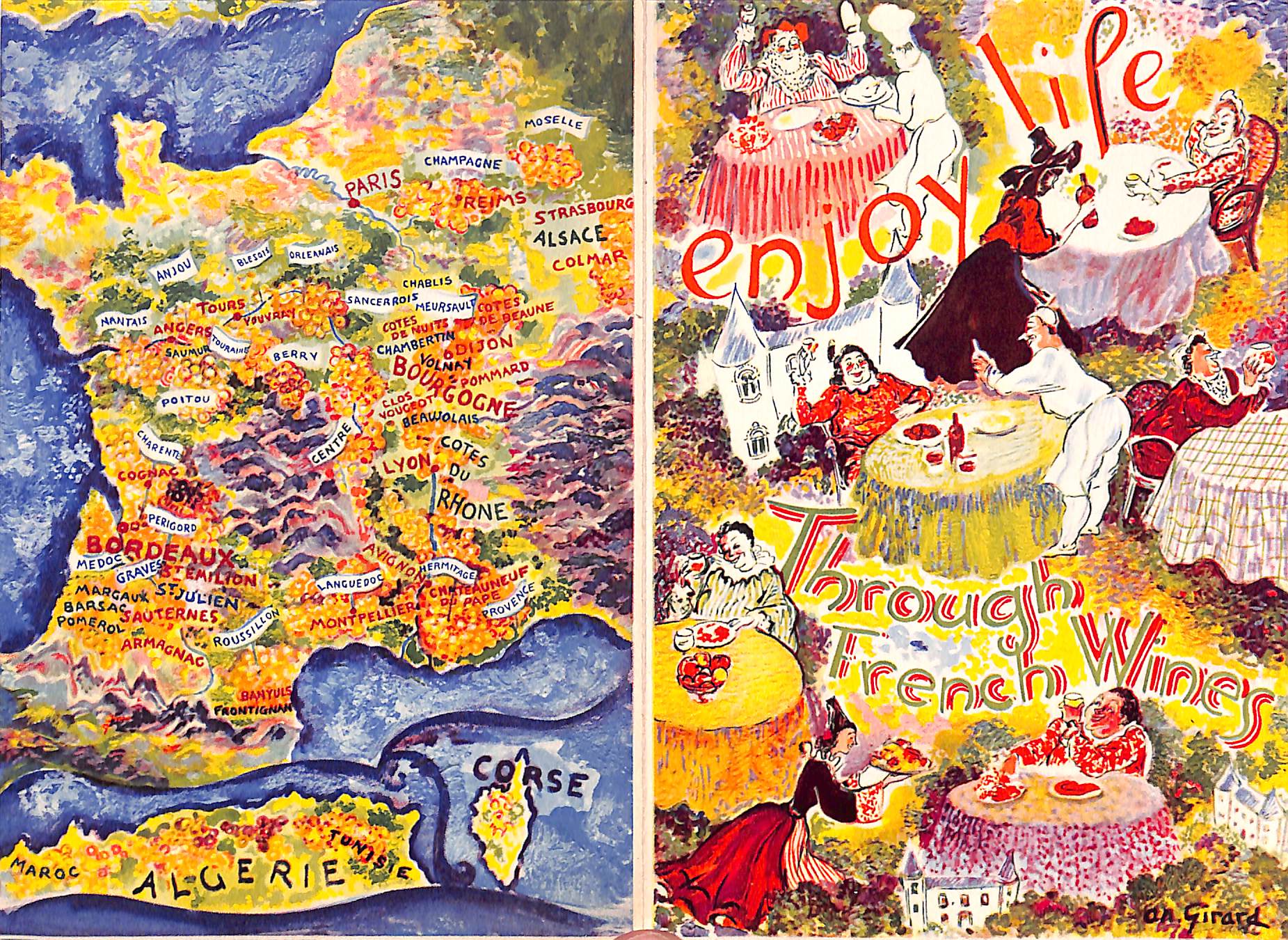 Enjoy Life Through French Wines Advert Pamphlet