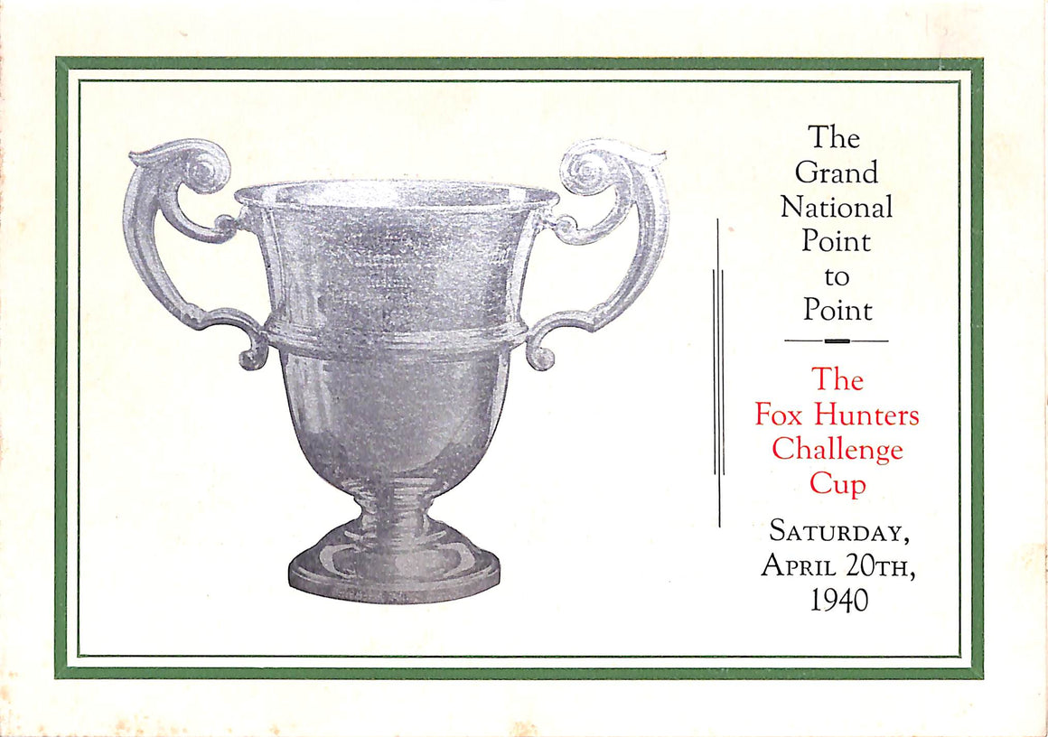 "The Grand National Point To Point: The Fox Hunters Challenge Cup" 1940