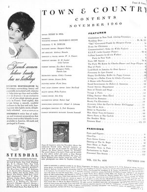 Town & Country Magazine November 1960