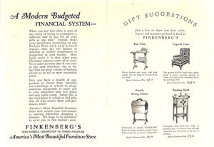 Finkenbergs - America's Most Beautiful Furniture Store 1927 Catalog