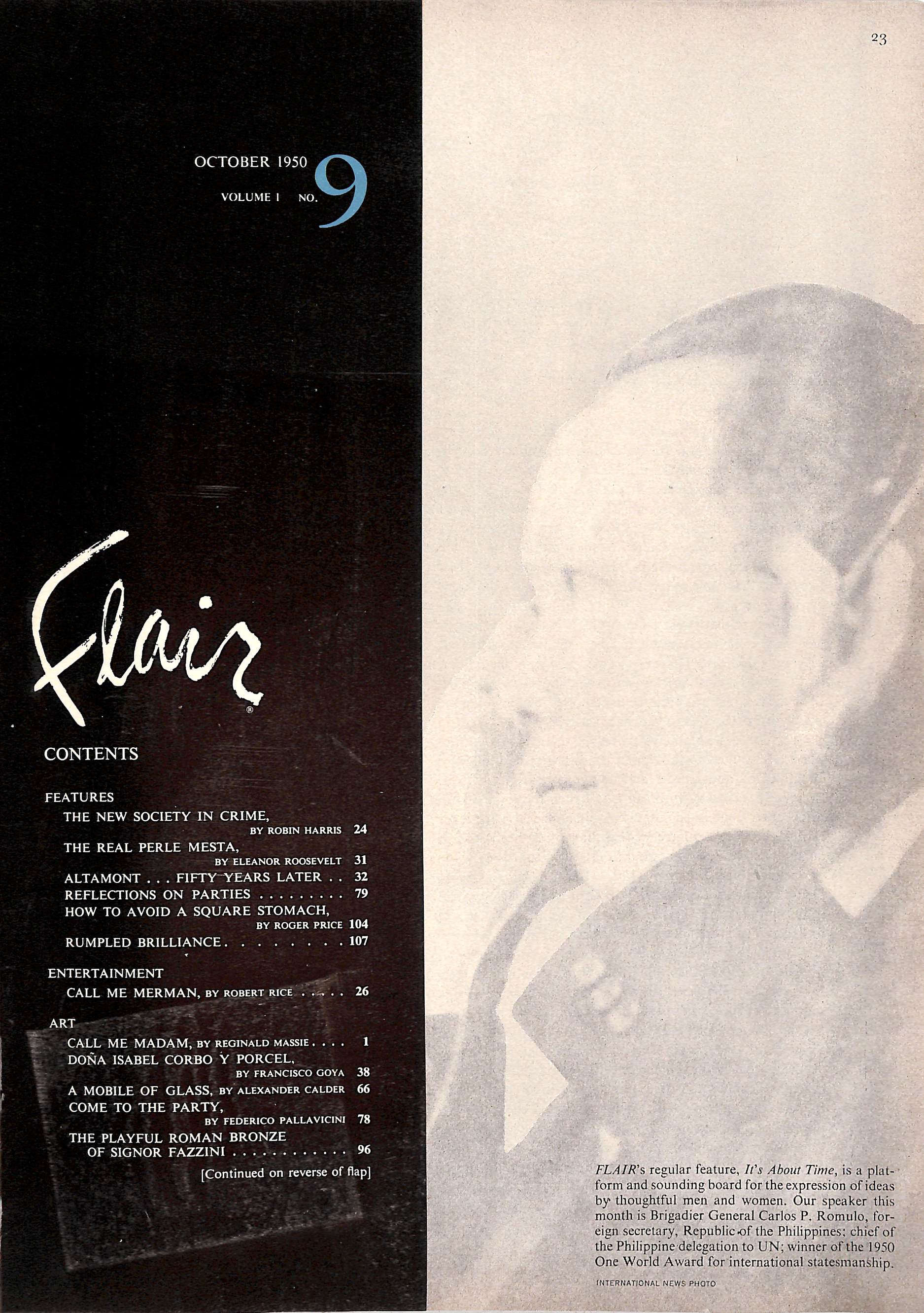 Flair No 9 At Home And On The Town October 1950