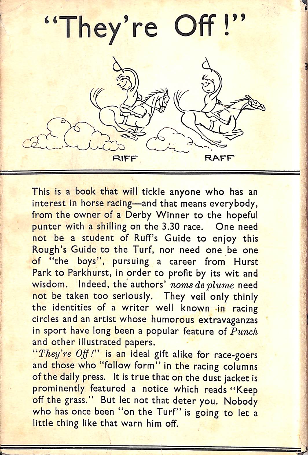 "They're Off!" Or, The Rough's Guide To The Turf" 1940 Riff & Raff