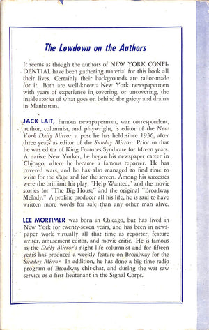 "New York: Confidential!" 1948 LAIT, Jack and MORTIMER, Lee