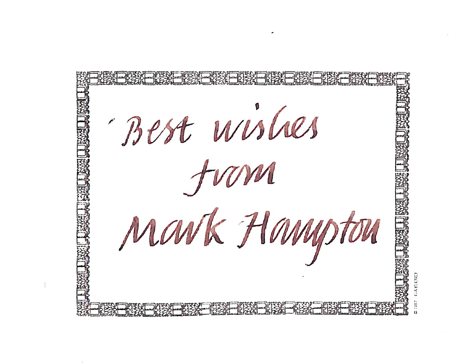 "Legendary Decorators Of The Twentieth Century" 1992 HAMPTON, Mark (INSCRIBED)