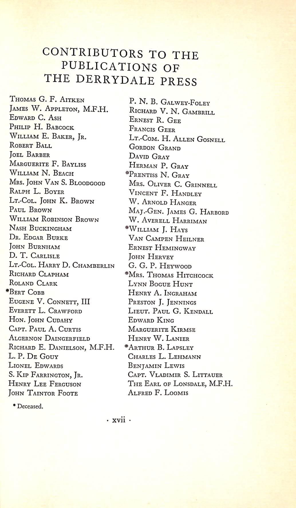 "The Derrydale Press 19271937 Tenth Anniversary Catalogue Sporting Bo