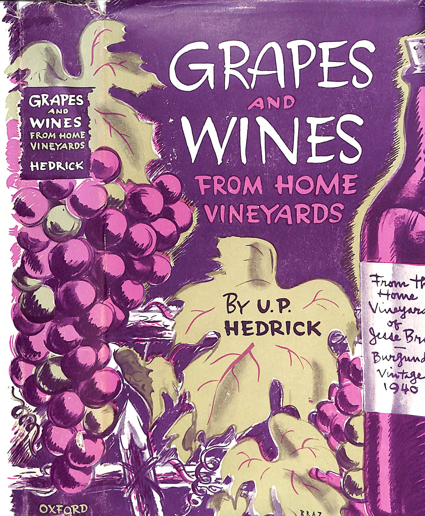 Grapes And Vines From Home Vineyards 1945 HEDRICK U P grapes-and-vines-from-home-vineyards-1945-hedrick-u-p
