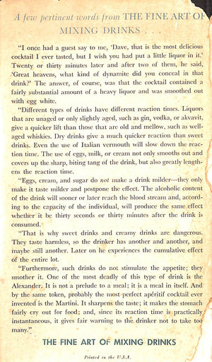 "The Fine Art Of Mixing Drinks" 1949 EMBURY, David A. (SOLD)