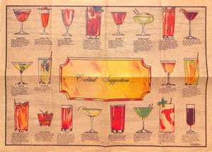 "Cocktail Suggestions..." 1967 Placemat